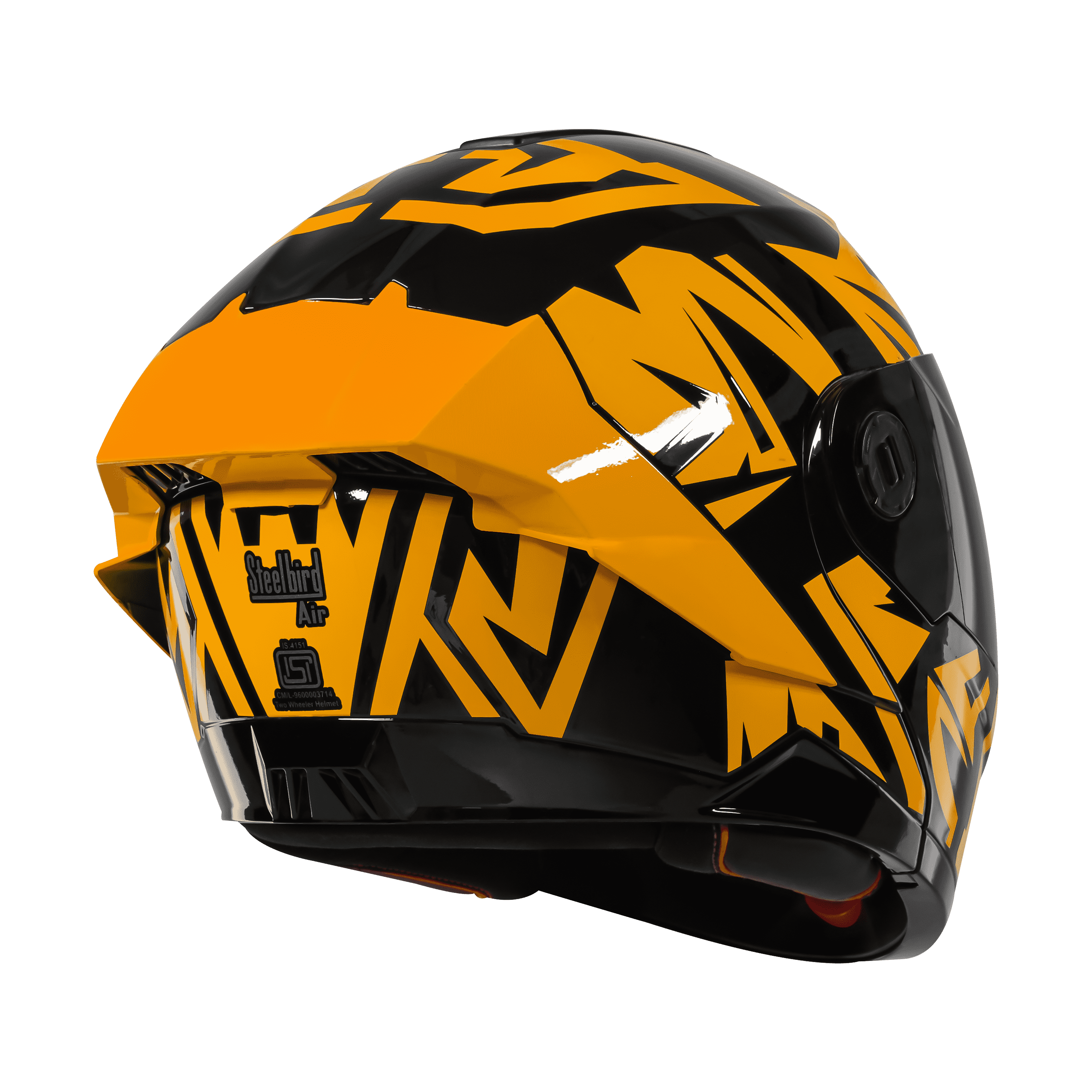 SBA-8 ISS WARRIOR GLOSSY BLACK WITH ORANGE